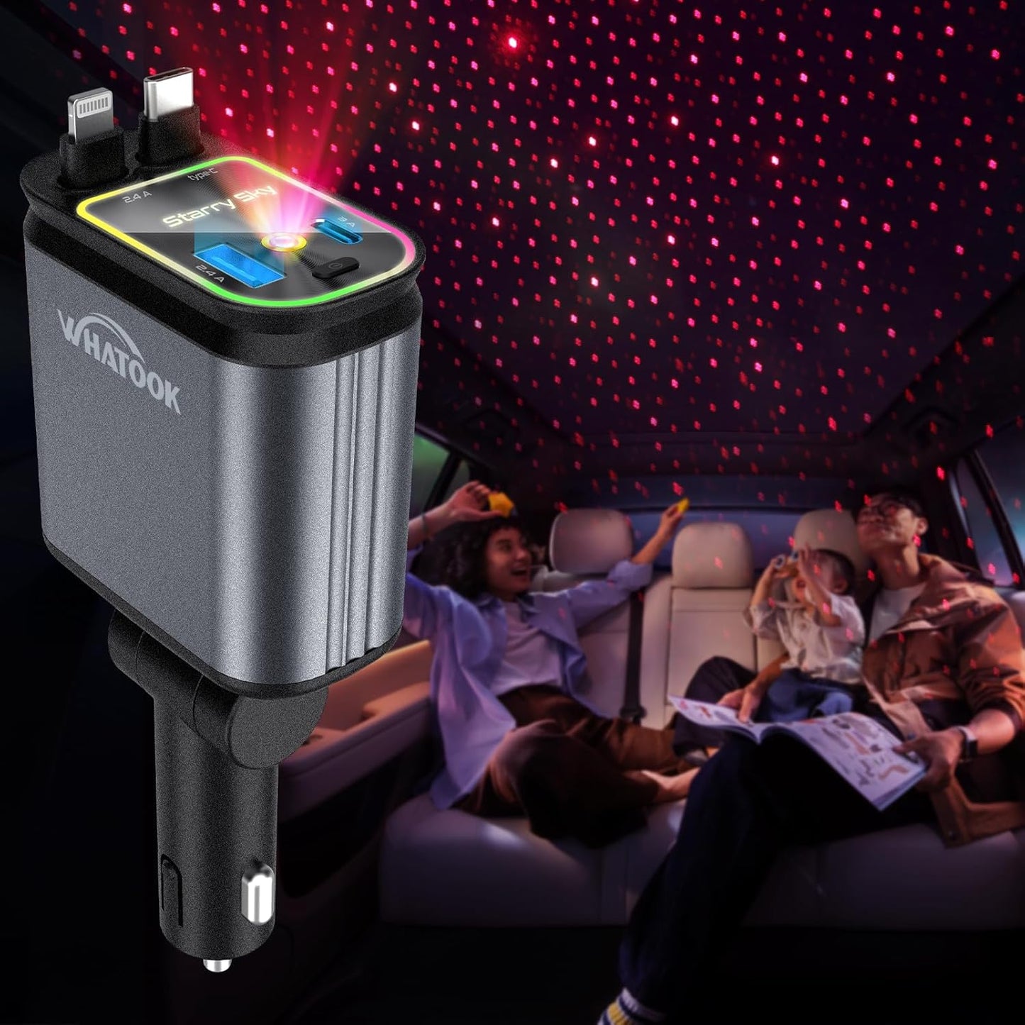 Chargeur pour voiture à effets